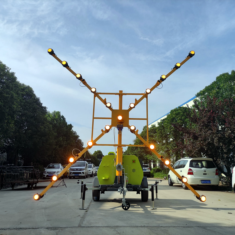 拖車式移動照明車 機(jī)場跑道關(guān)閉預(yù)警標(biāo)志燈塔4TN4000B
